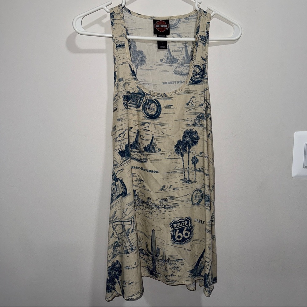 Harley Davidson motorcycle graphic tank top
